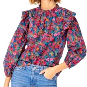 J. Crew Liberty print top XS